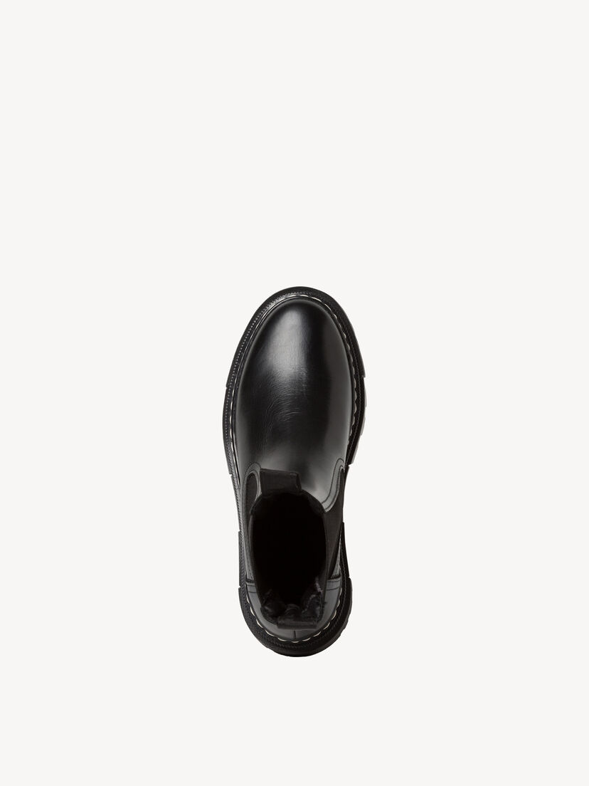 Leren Chelseaboot - zwart, BLACK, hi-res