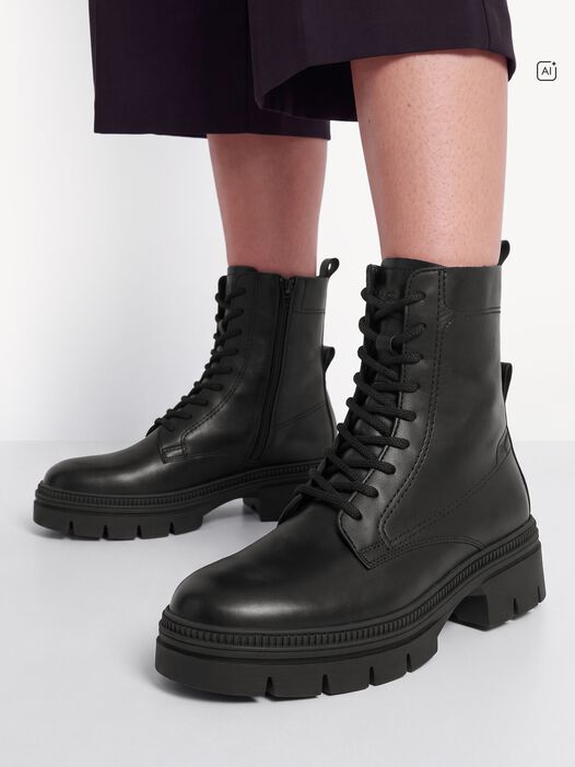 Enkellaarsje, BLACK LEATHER, hi-res