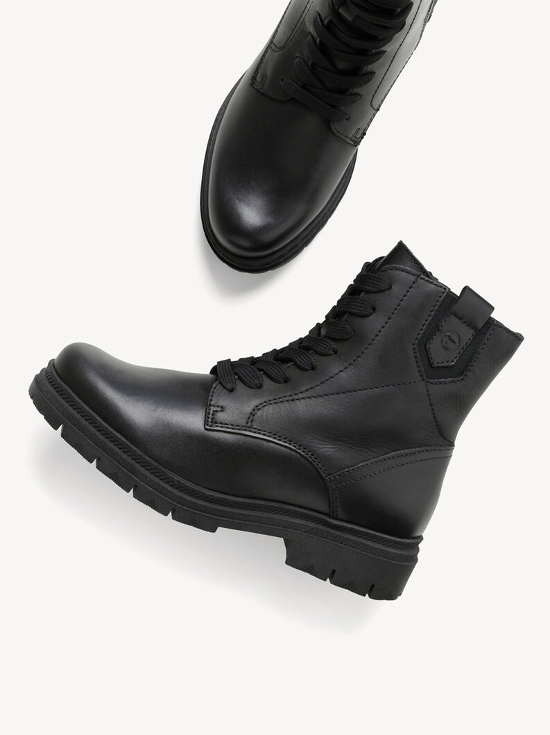 Ankelboots - svart, BLACK LEATHER, hi-res