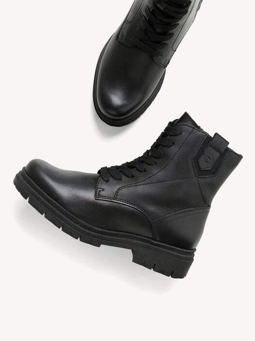 Enkellaarsje, BLACK LEATHER, hi-res