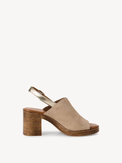 Sandale &agrave; talon, beige, hi-res