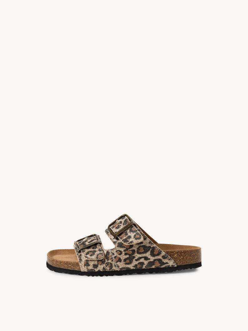 Pantolette - braun, LEOPARD, hi-res