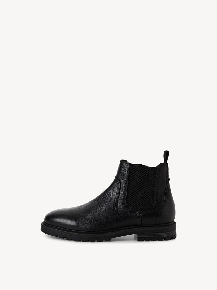 Leren Chelseaboot - zwart, BLACK, hi-res