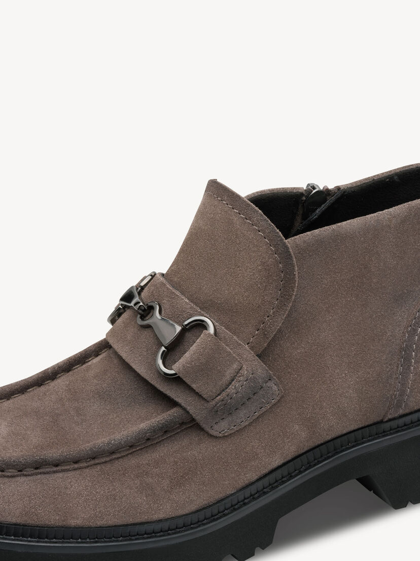 Leren Enkellaarsje - beige, TAUPE, hi-res