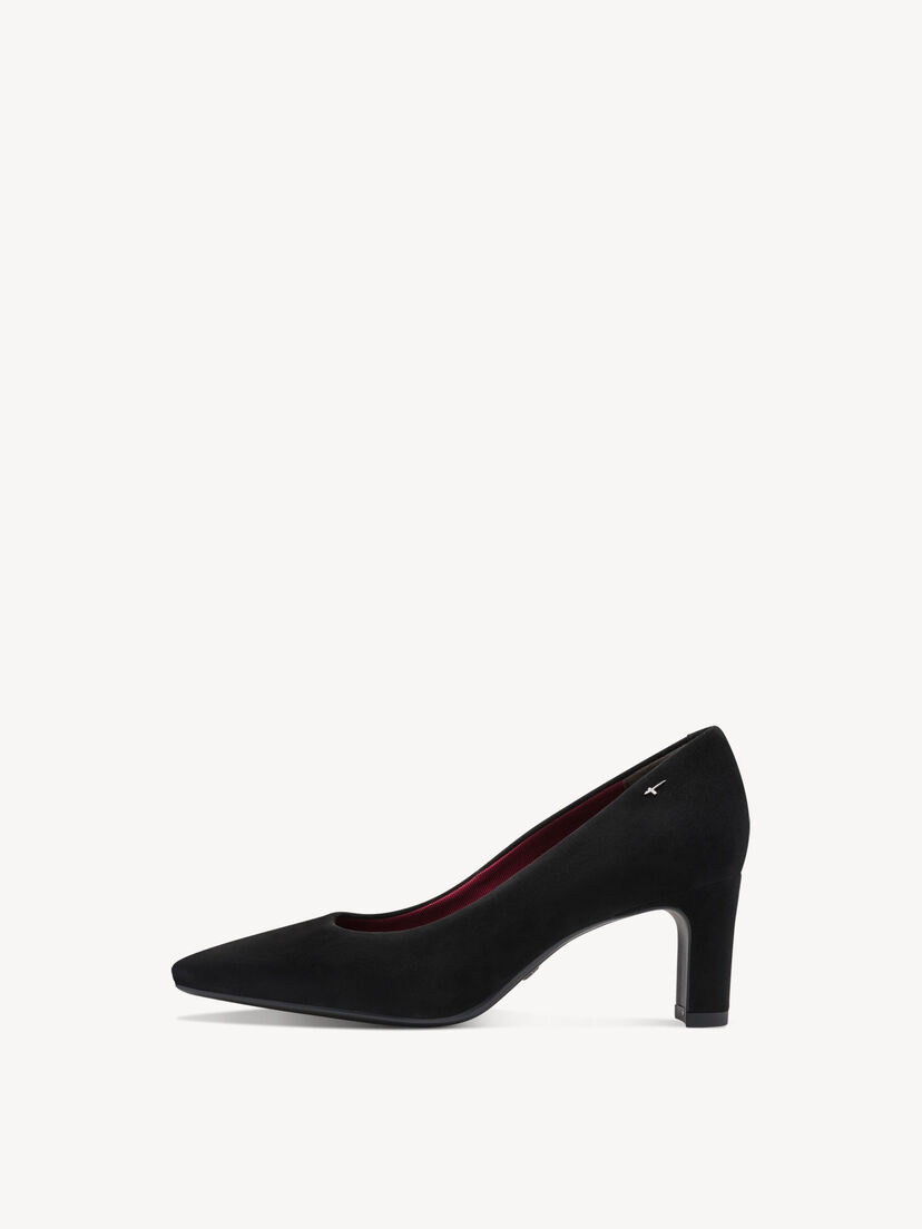 Leren Pumps - zwart, BLACK, hi-res