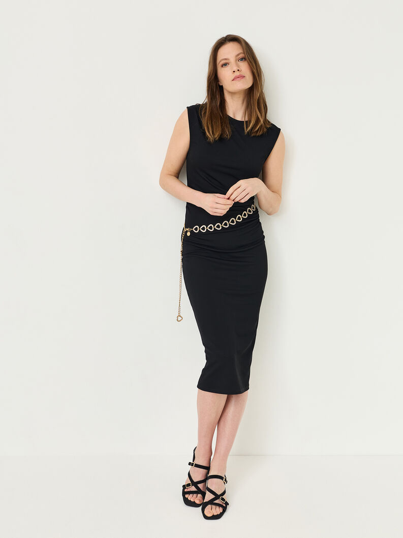 Sandale &agrave; talon en cuir - noir, BLACK SUEDE, hi-res