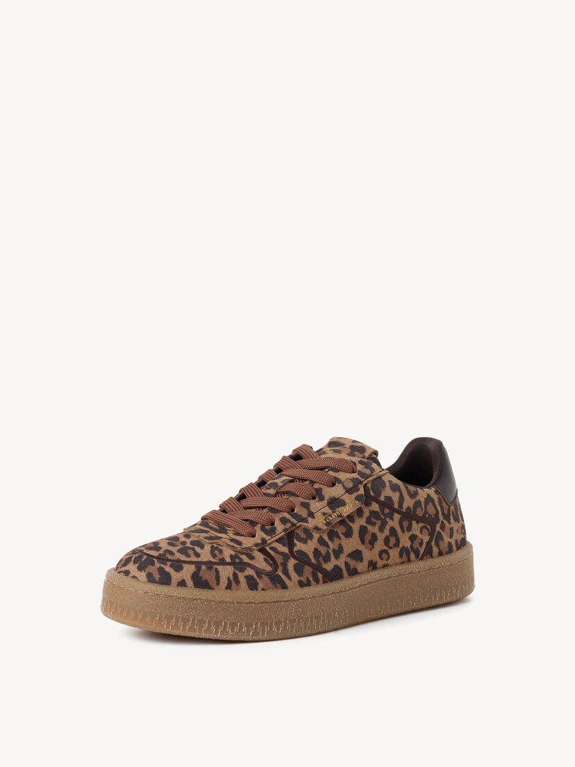 Leren Sneaker - bruin, LEOPARD, hi-res