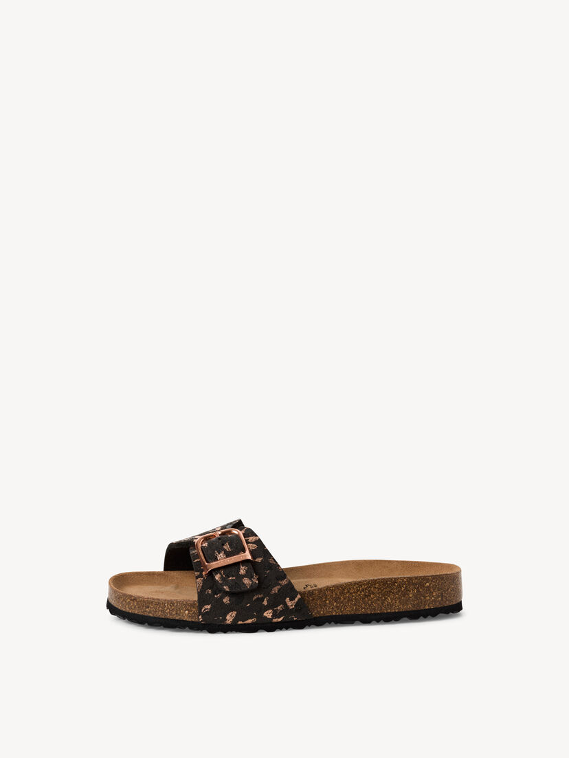 Slipper - zwart, BLACK/LEOPARD, hi-res