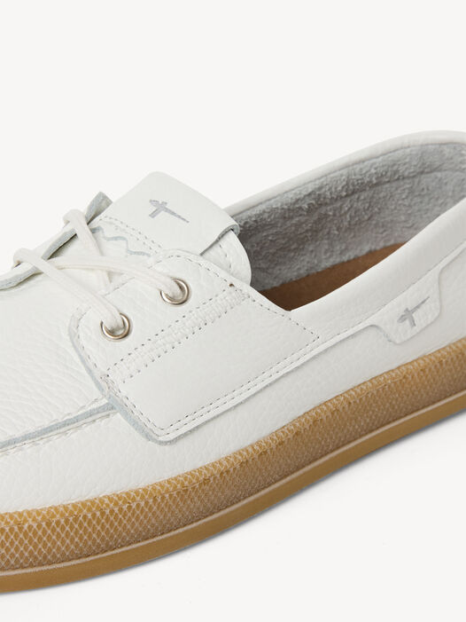 Mocassin, WHITE LEATHER, hi-res