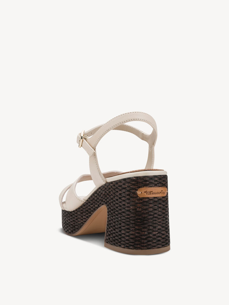 Sandale &agrave; talon, IVORY LEATHER, hi-res