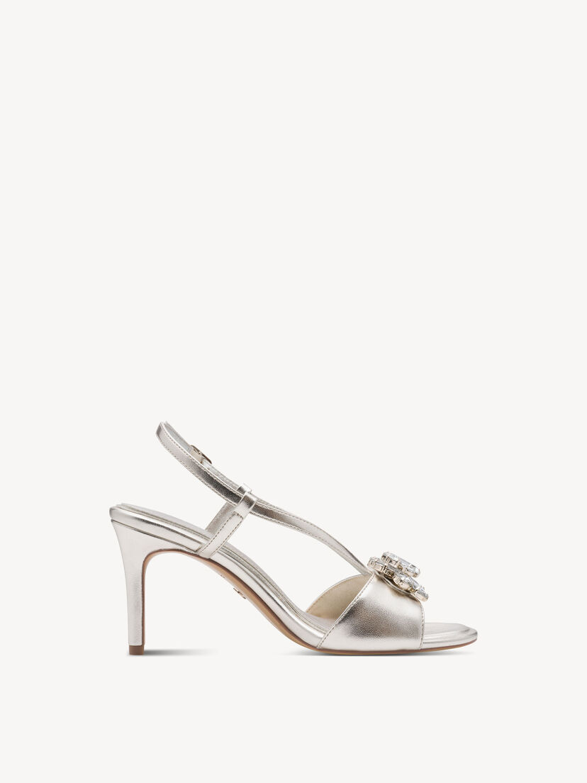 Sandaaltje - metallic, PLATINUM, hi-res