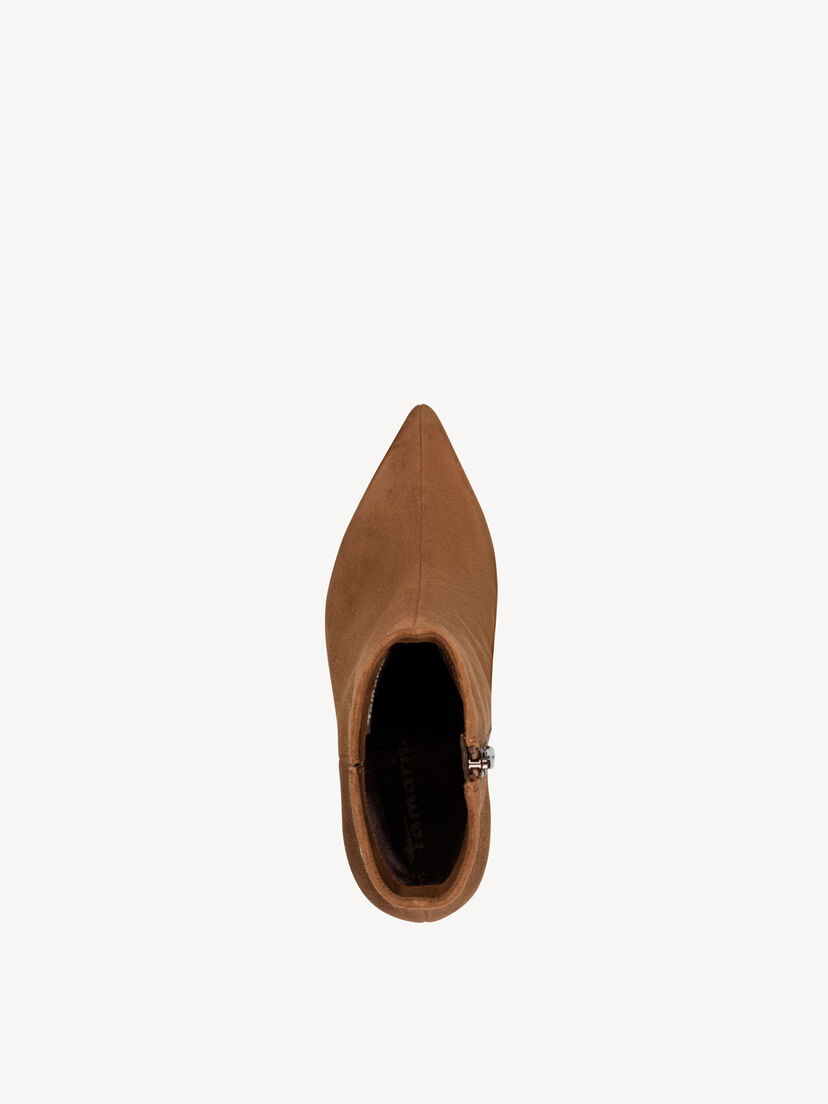 Leren Enkellaarsje - bruin, BROWN, hi-res