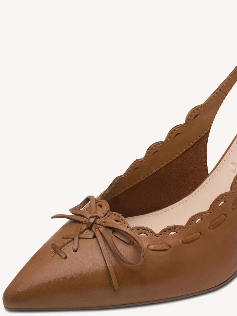 Leren Slingpumps - bruin, NUT, hi-res