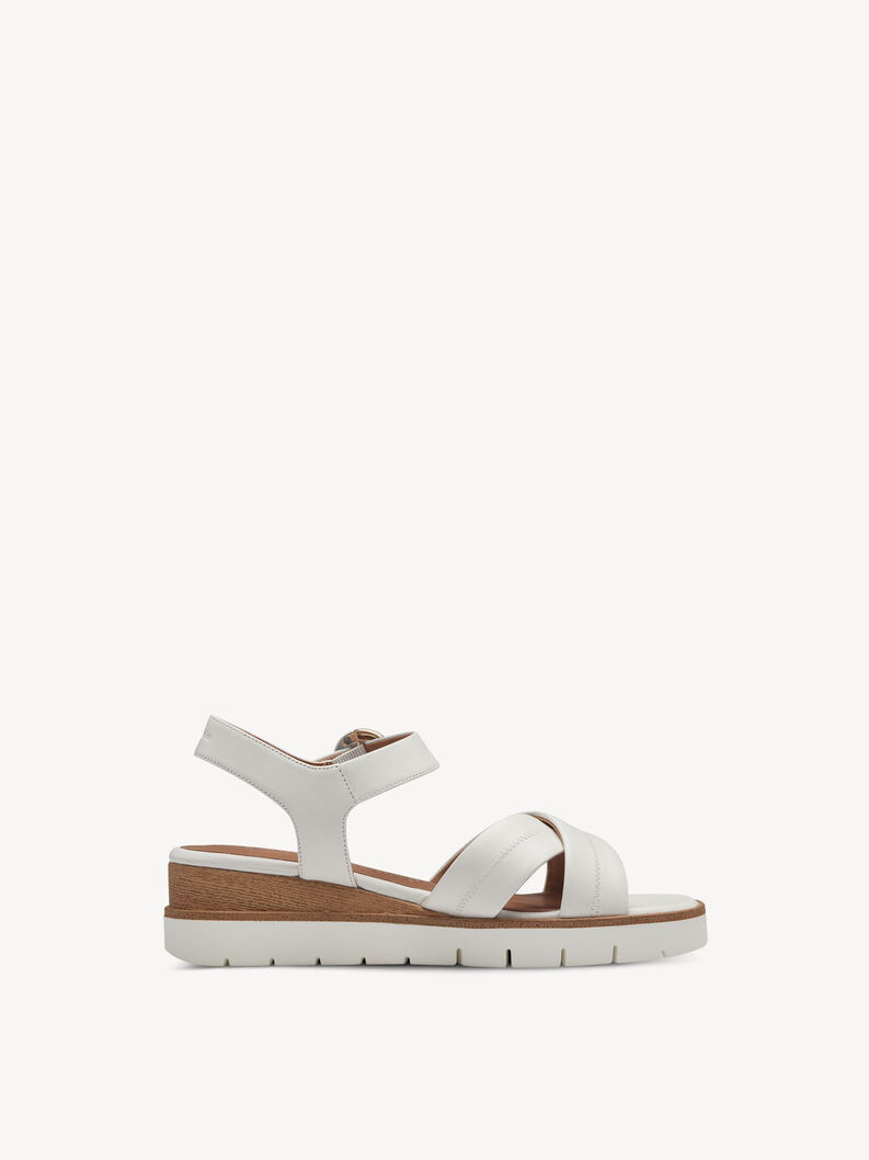 Sandalette, WHITE LEATHER, hi-res
