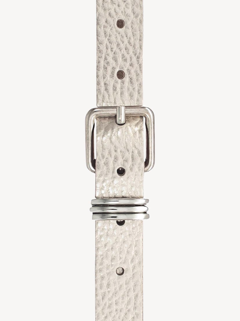 Leren Riem - goud, Platingold metallic, hi-res