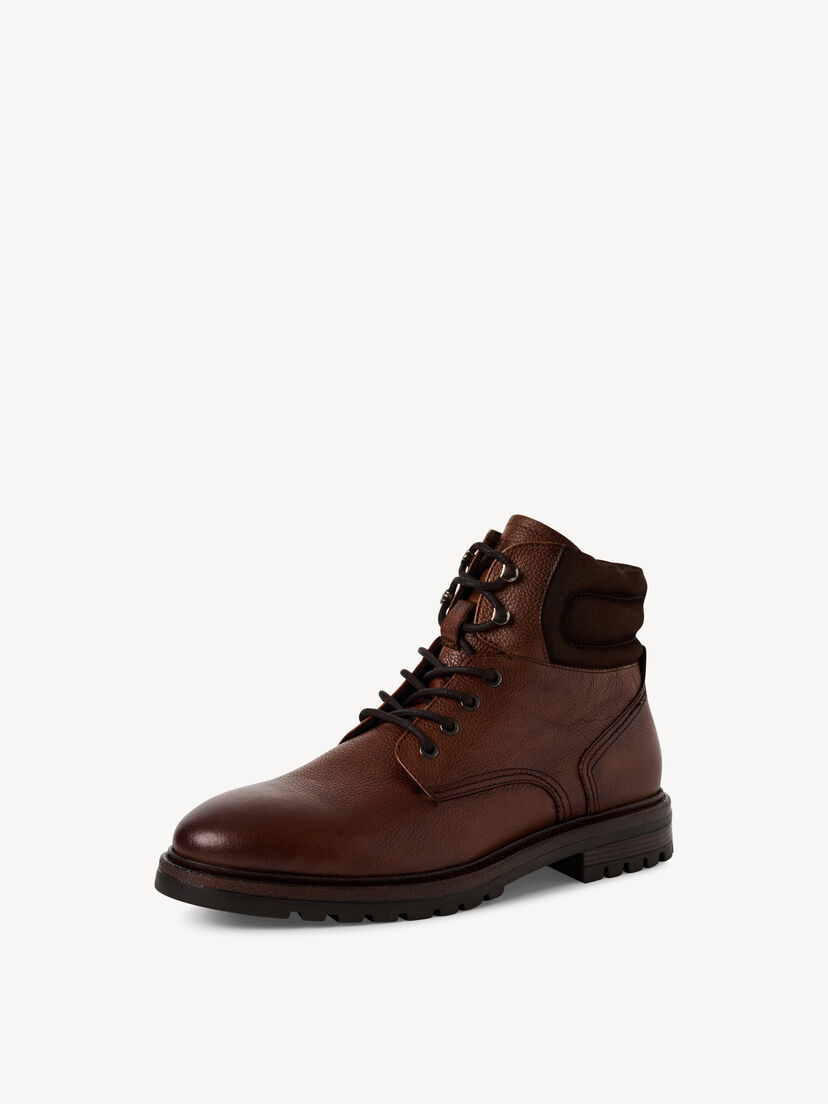 Leren Enkellaarsje - bruin, cognac, hi-res
