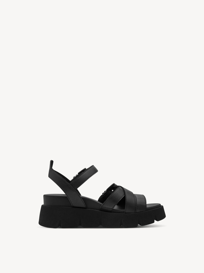 Sandalette - schwarz, BLACK, hi-res