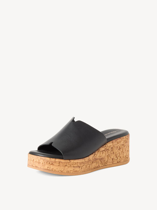 Mule, BLACK LEATHER, hi-res
