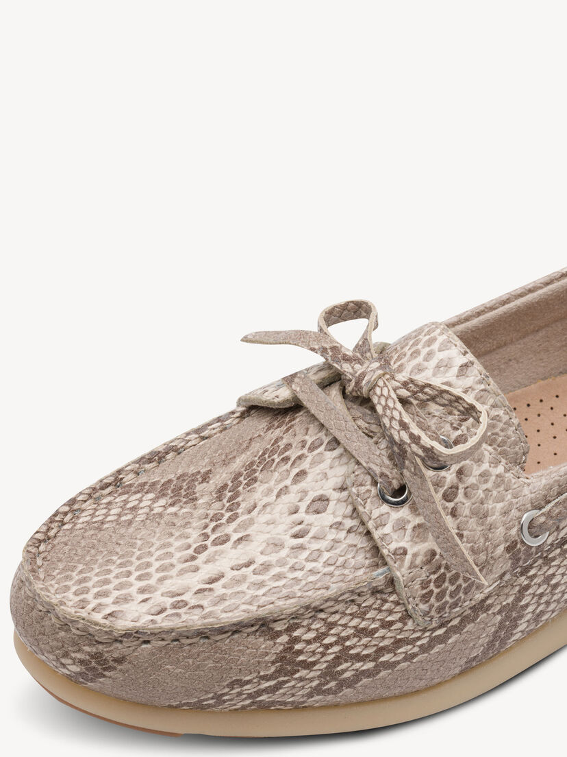Leren Mocassin - beige, BEIGE SNAKE, hi-res