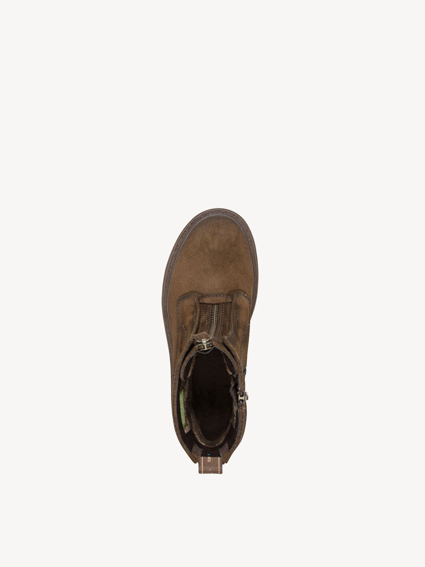 Leren Enkellaarsje - bruin, BROWN, hi-res