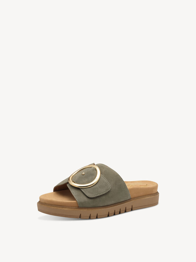 Sandale en cuir - kaki, SAGE, hi-res