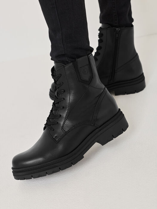 Enkellaarsje, BLACK LEATHER, hi-res