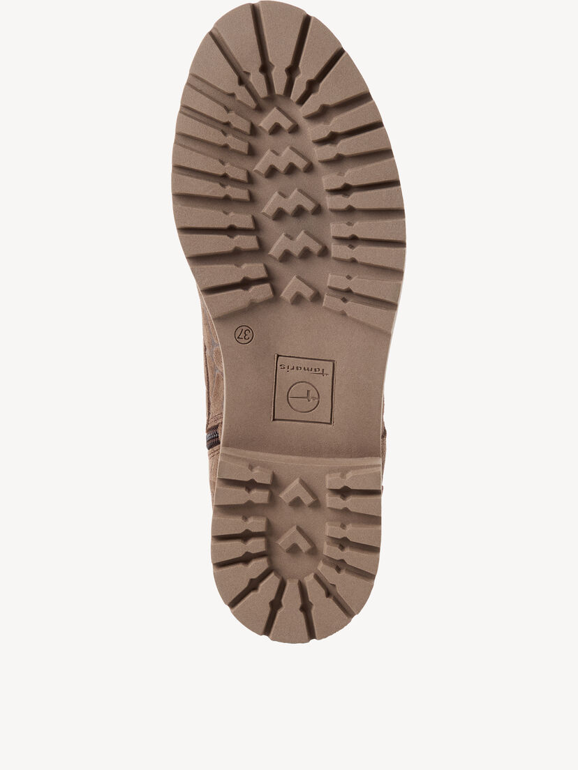 Leren Enkellaarsje - beige, TAUPE STRUCT., hi-res