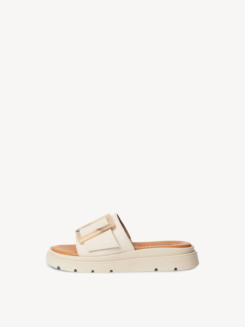 Leren Slipper - beige, IVORY NUBUC, hi-res