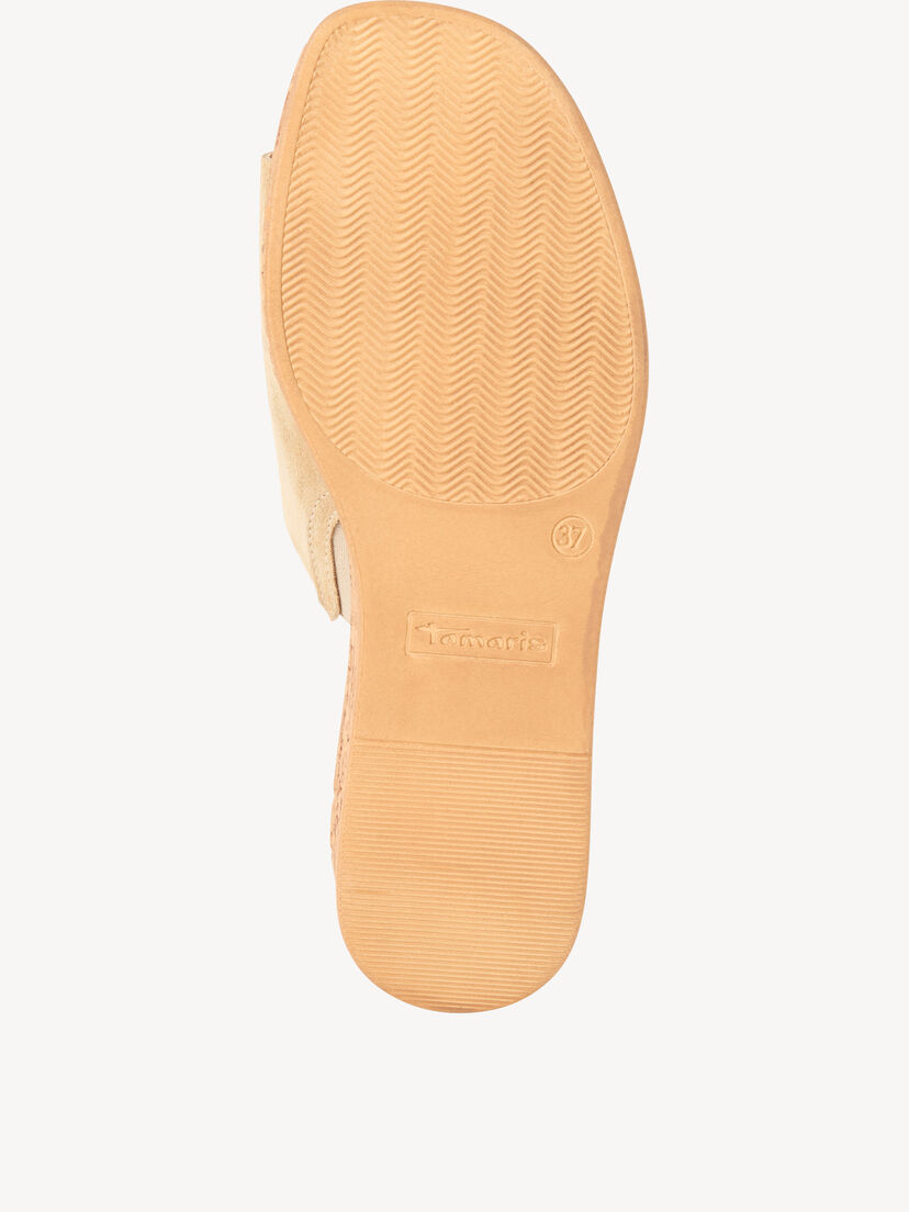 Leren Slipper - beige, BEIGE SUEDE, hi-res
