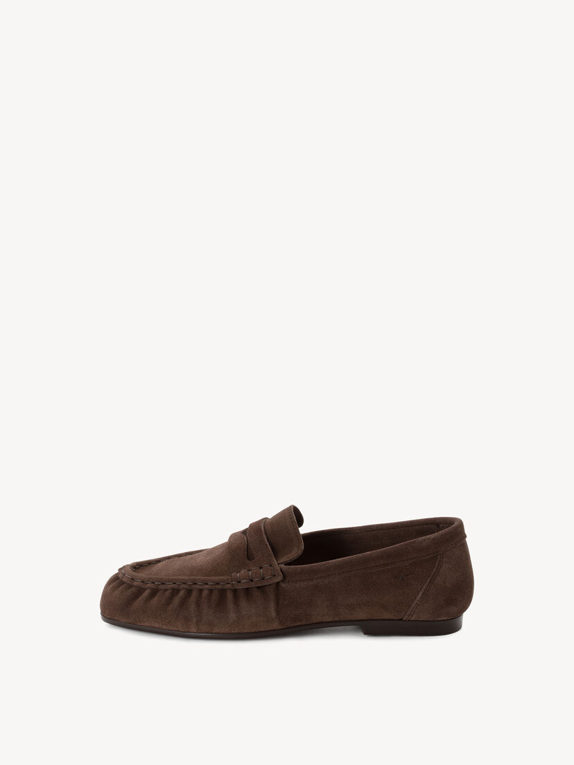 Leren Mocassin - bruin, MOCCA, hi-res