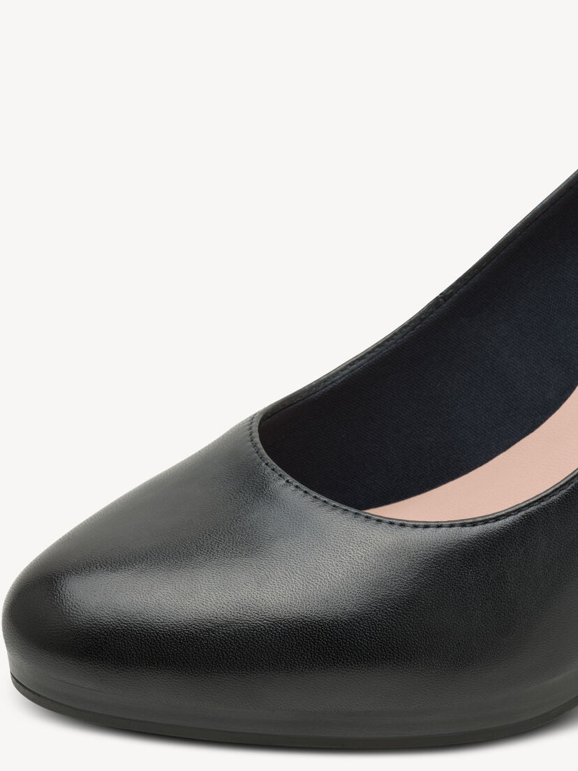 Leren Pumps - blauw, NAVY, hi-res