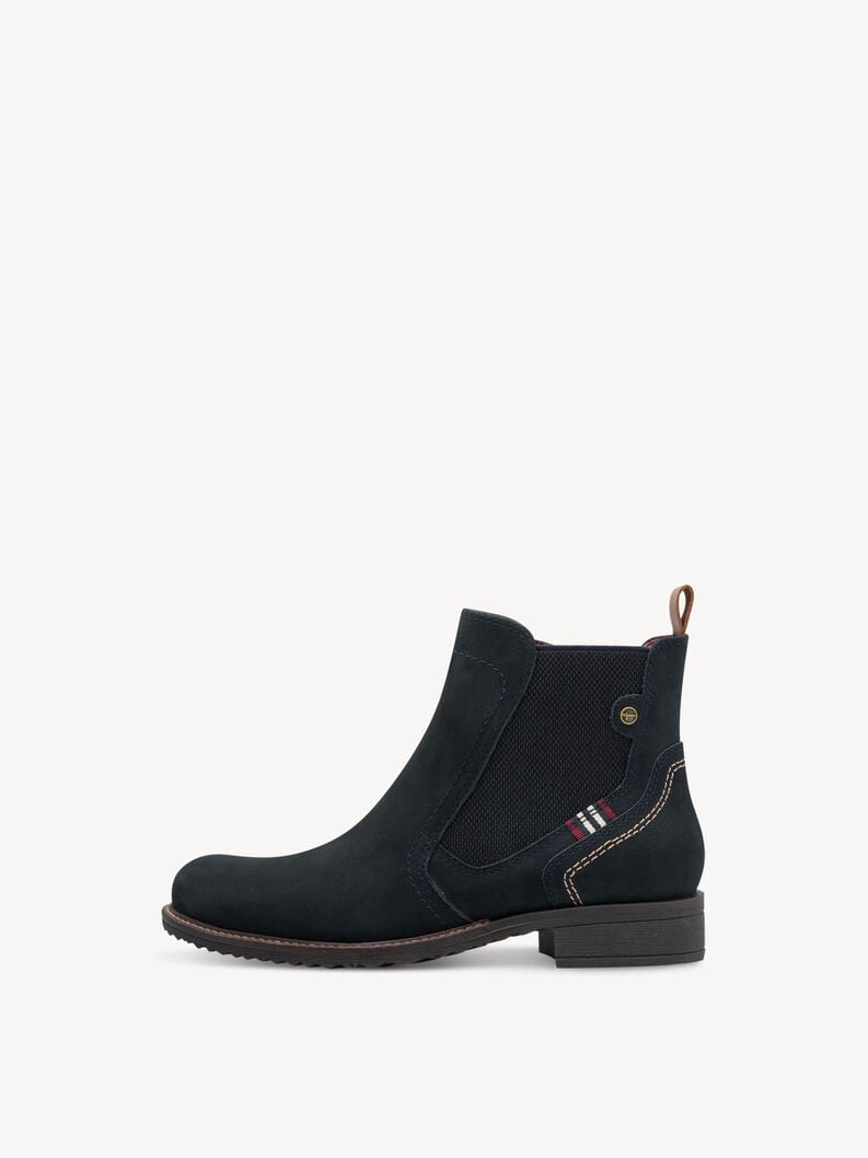 Bottine Chelsea en cuir - bleu, NAVY, hi-res