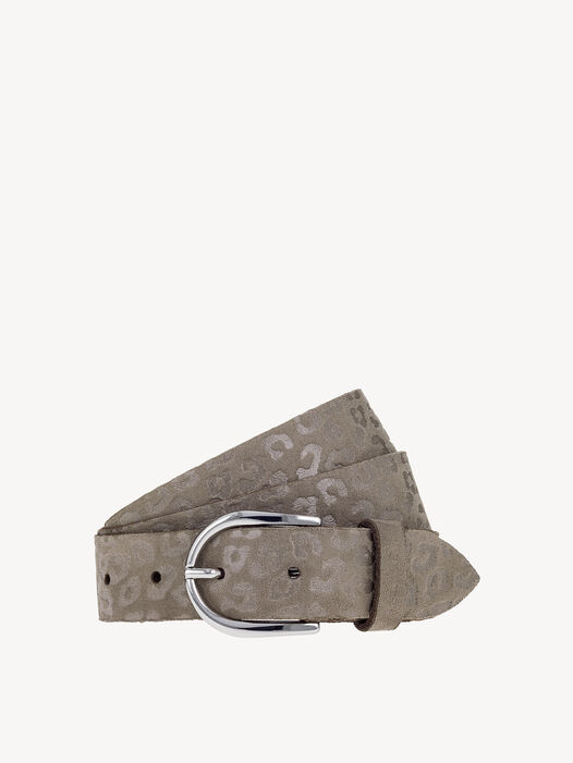 Leren riem, Taupe, hi-res