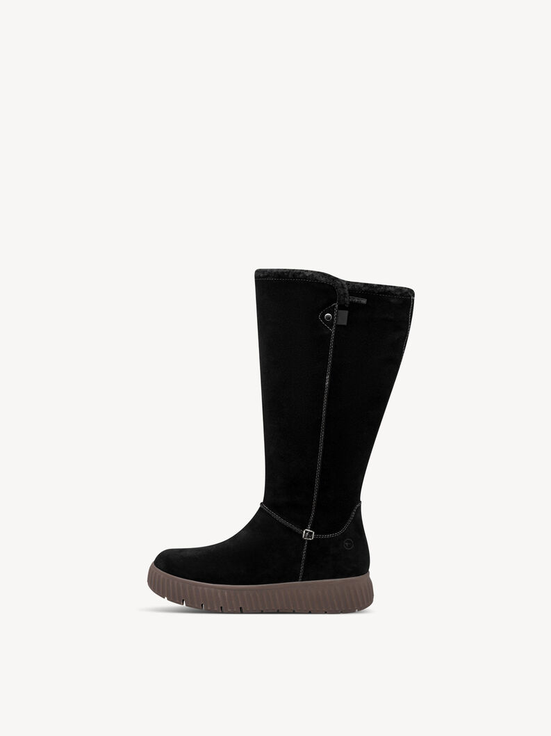 Lederstiefel - schwarz Warmfutter, BLACK, hi-res