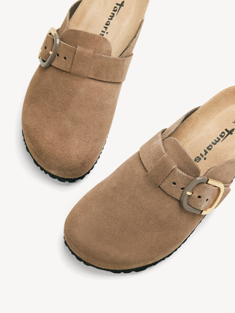 Mule en cuir - marron, CHOCOLATE, hi-res
