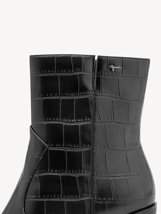 Enkellaarsje, BLACK CROCO, hi-res