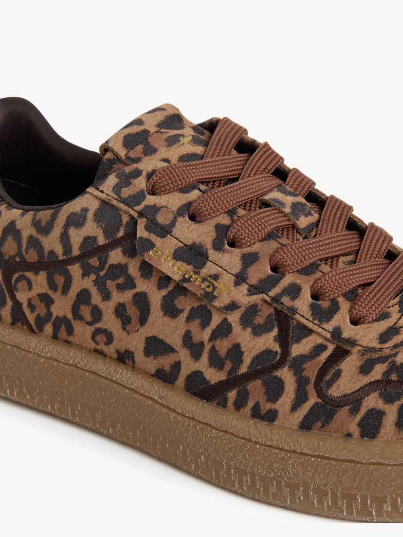 Leren Sneaker - bruin, LEOPARD, hi-res