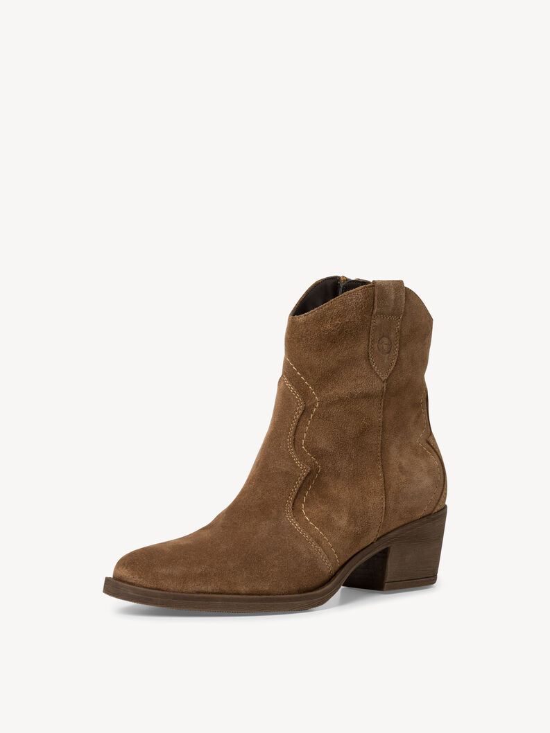 Lederstiefelette - braun, BROWN, hi-res