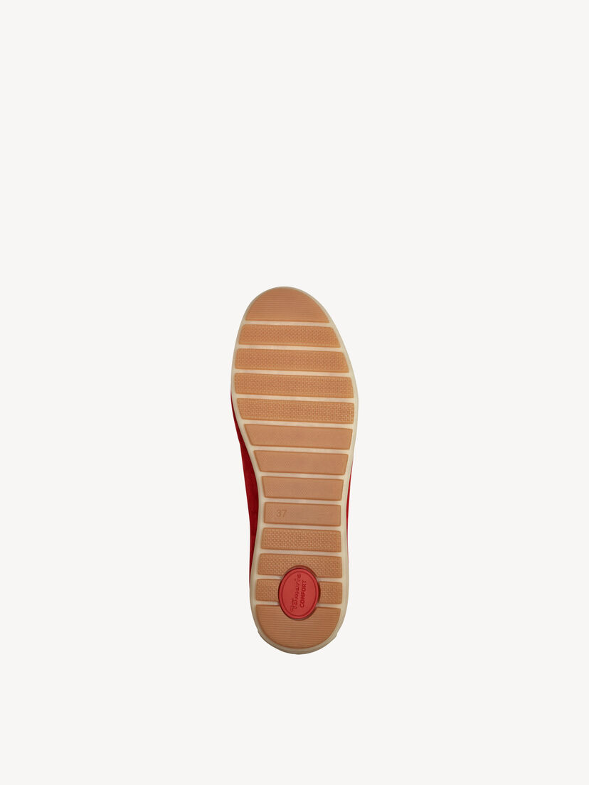Leren Mocassin - rood, RED SUEDE, hi-res