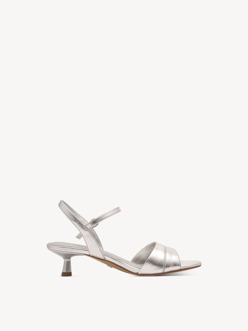 Sandaaltje - metallic, PLATINUM, hi-res
