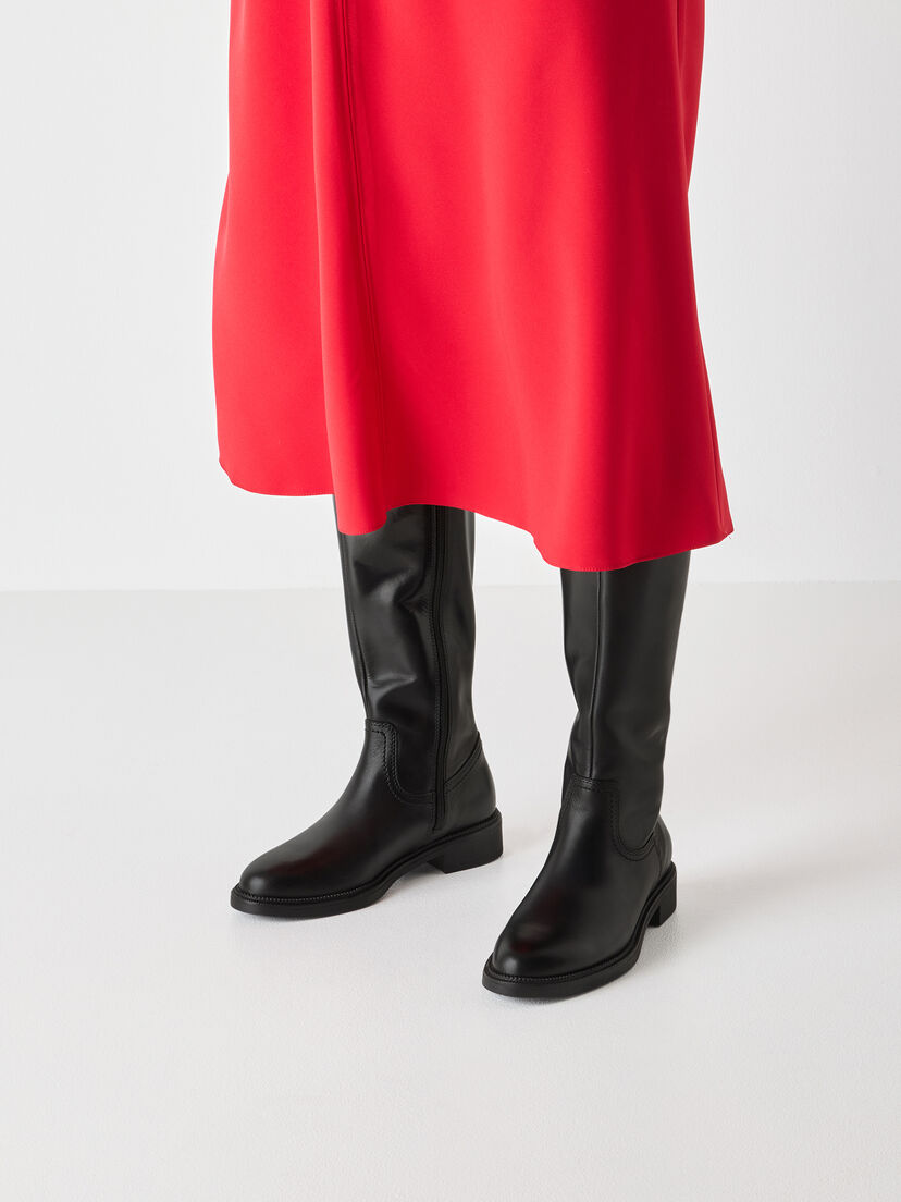 Leren Laarzen - zwart, BLACK, hi-res