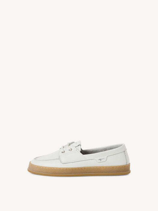 Mocassin, WHITE LEATHER, hi-res