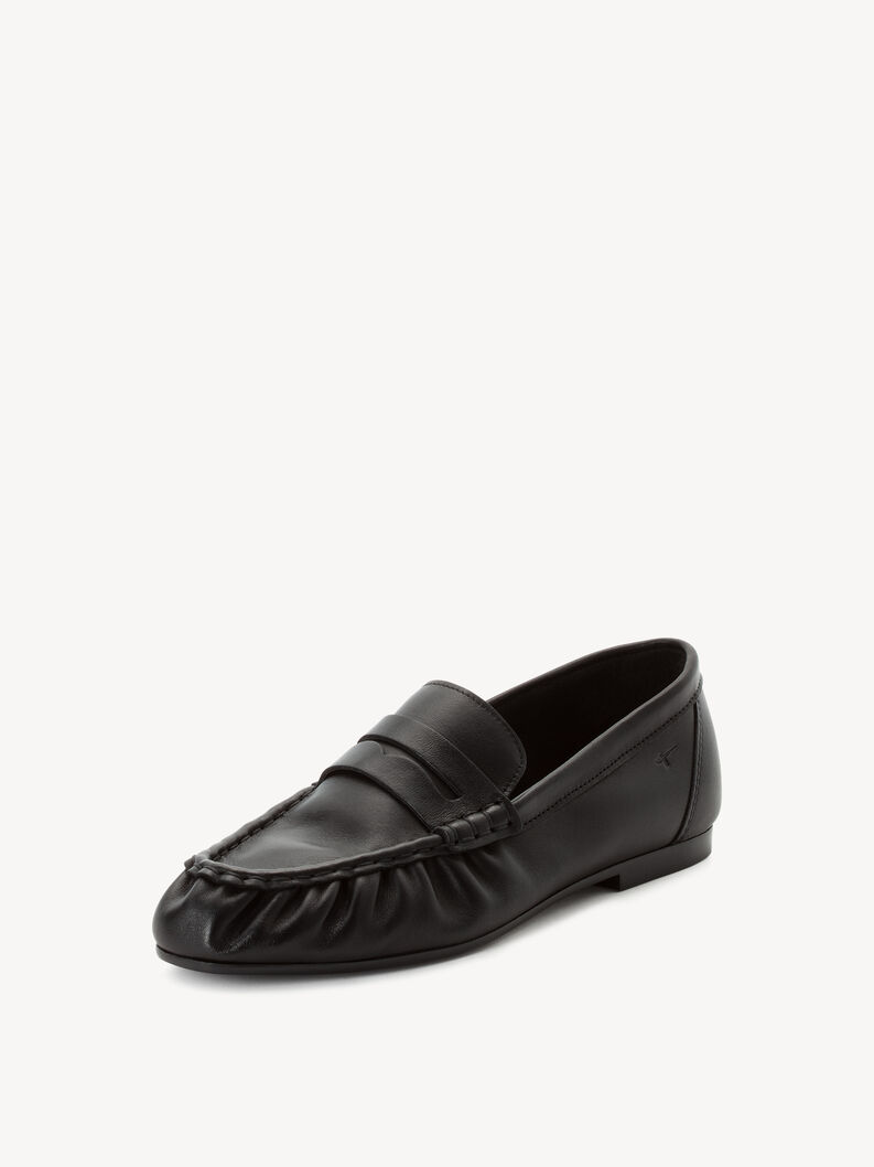 Ledermoccassin - schwarz, BLACK LEATHER, hi-res
