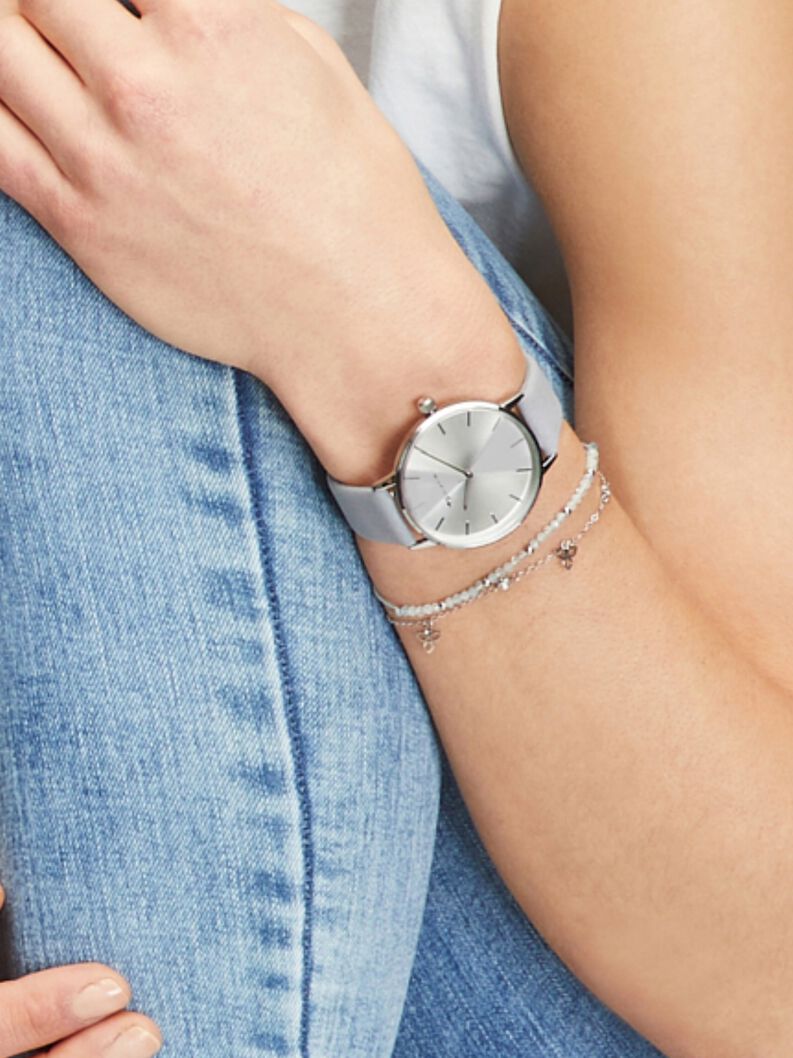 Montre - argent&eacute;s, silber blue, hi-res