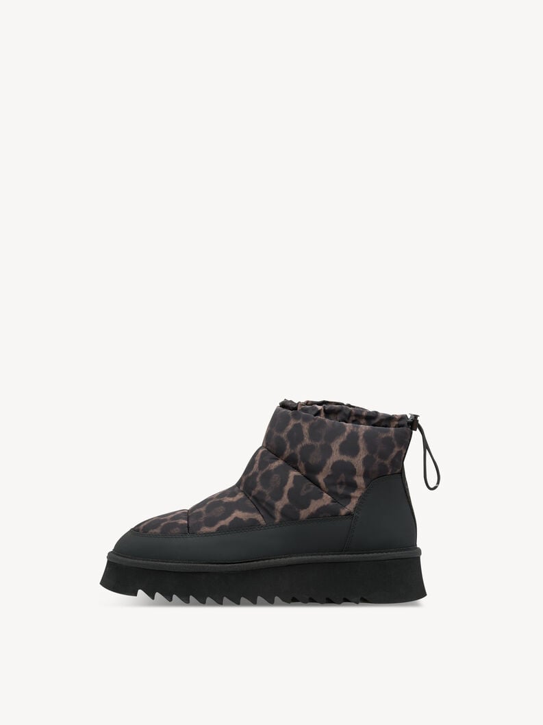Ankelboots - svart warm lining, BLACK/LEOPARD, hi-res