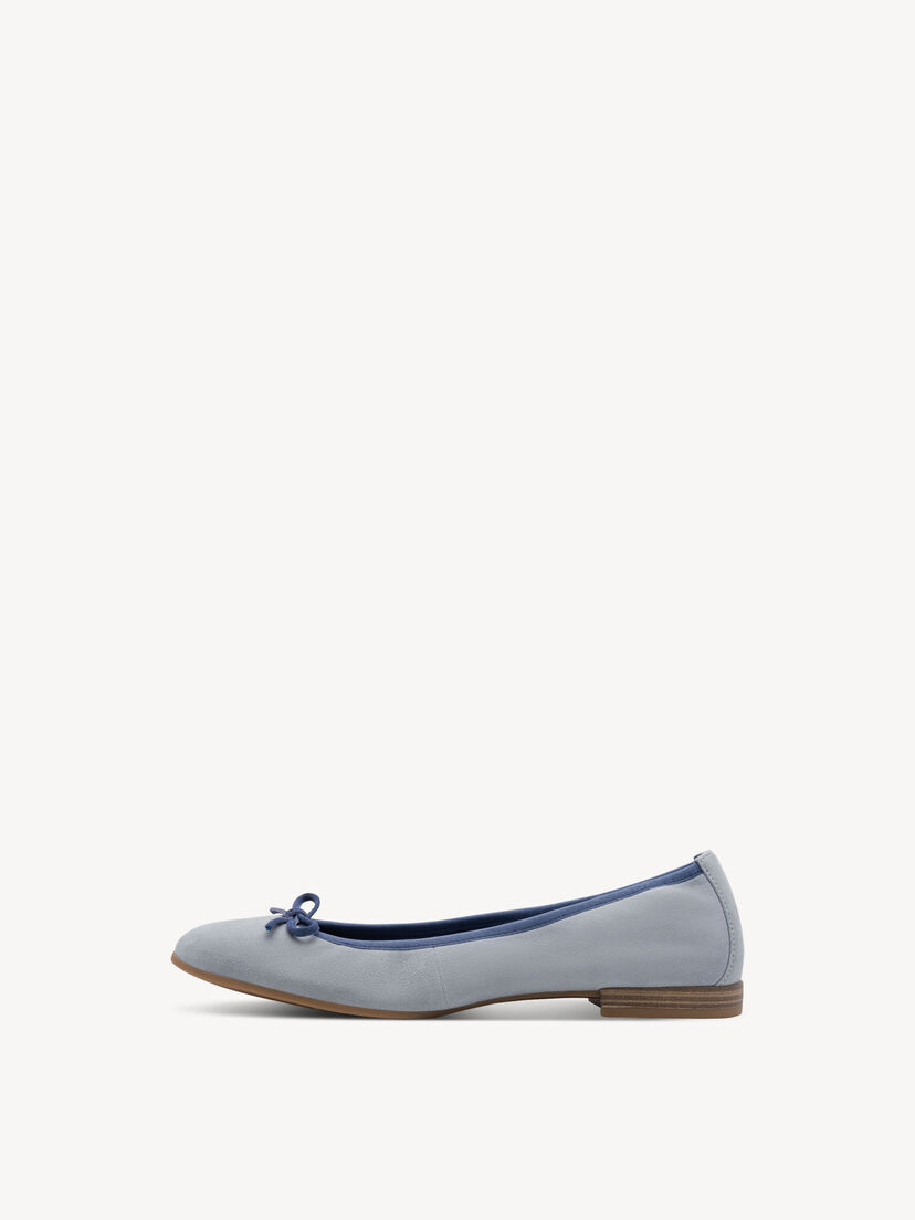 Leren Ballerina - blauw, LT. BLUE COMB, hi-res