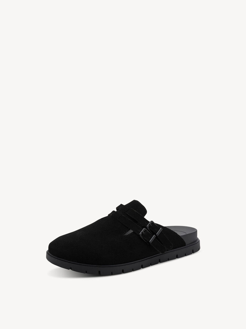 Leather Mule - black, BLACK, hi-res