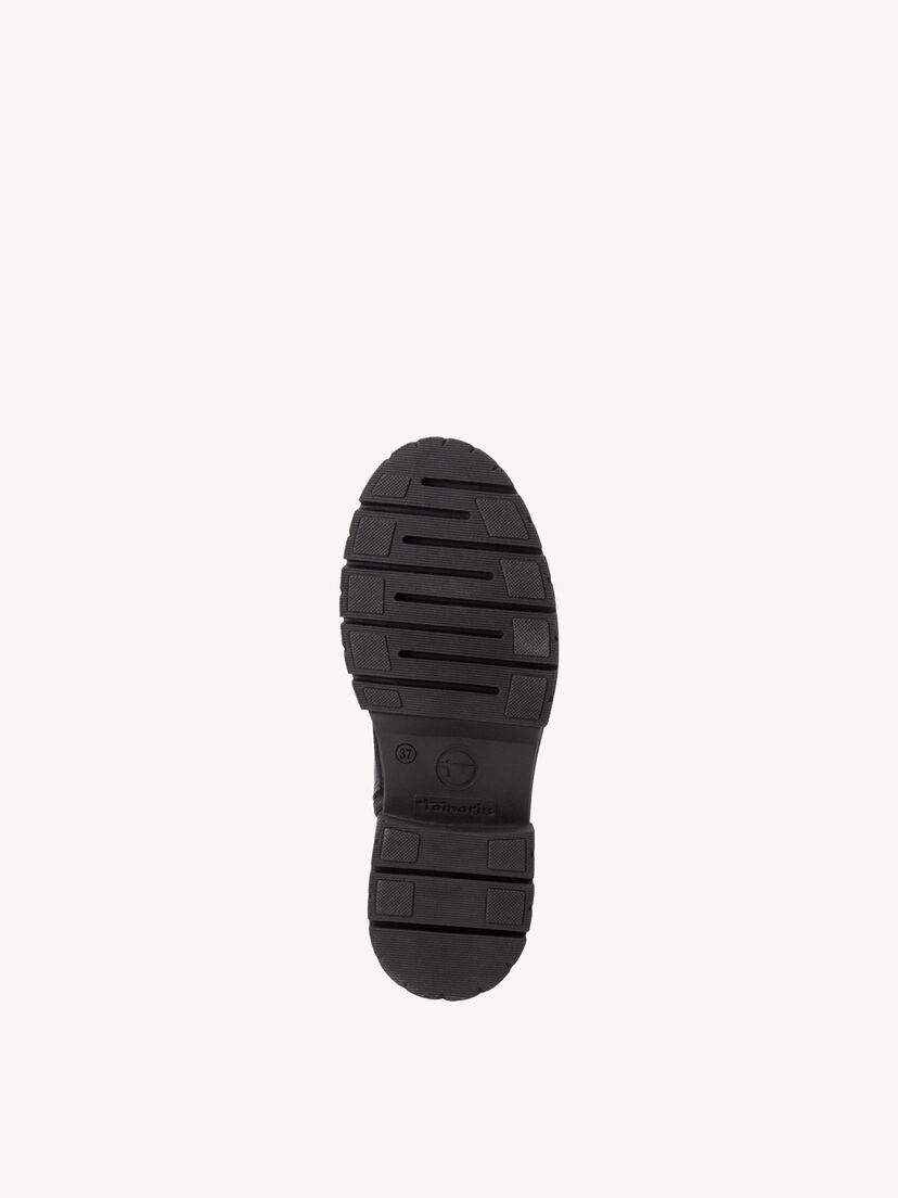 Leren Enkellaarsje - zwart, BLACK, hi-res