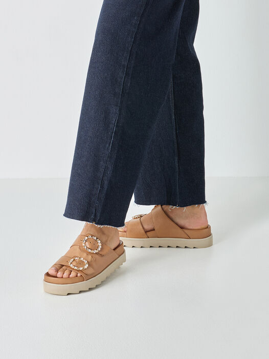 Slipper, cognac, hi-res