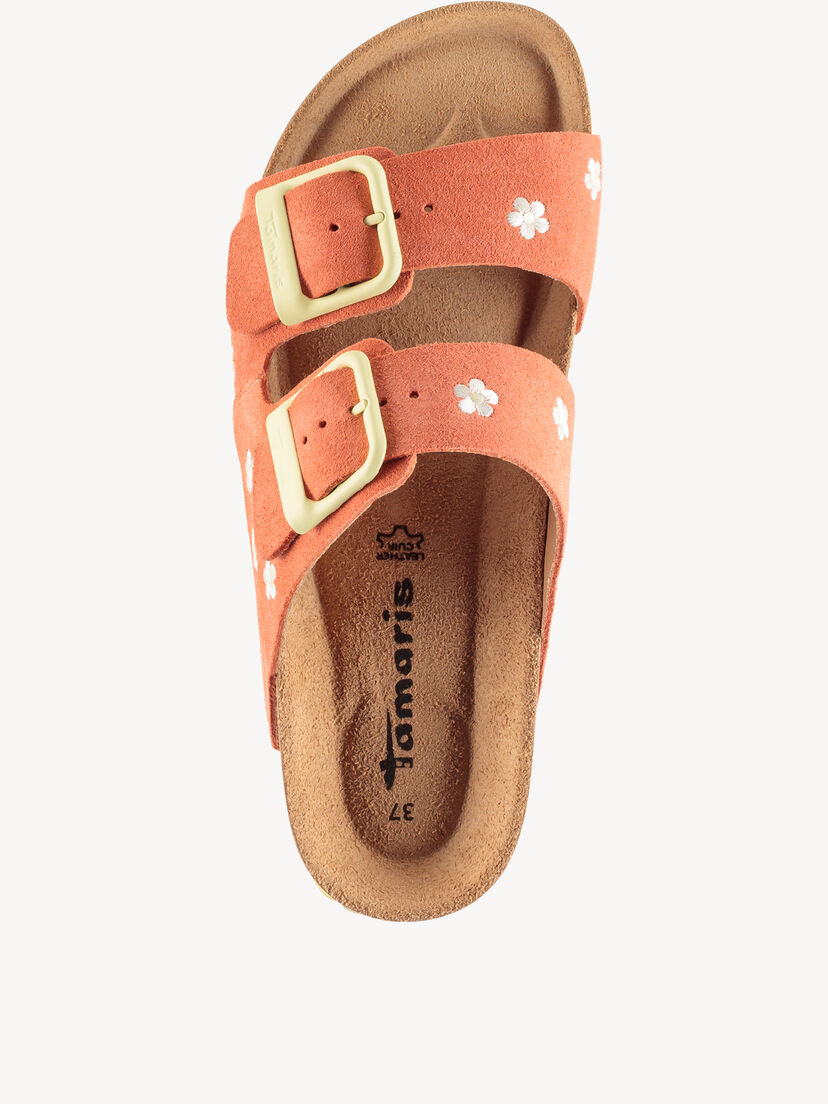 Leren Slipper - rood, CORAL COMB, hi-res